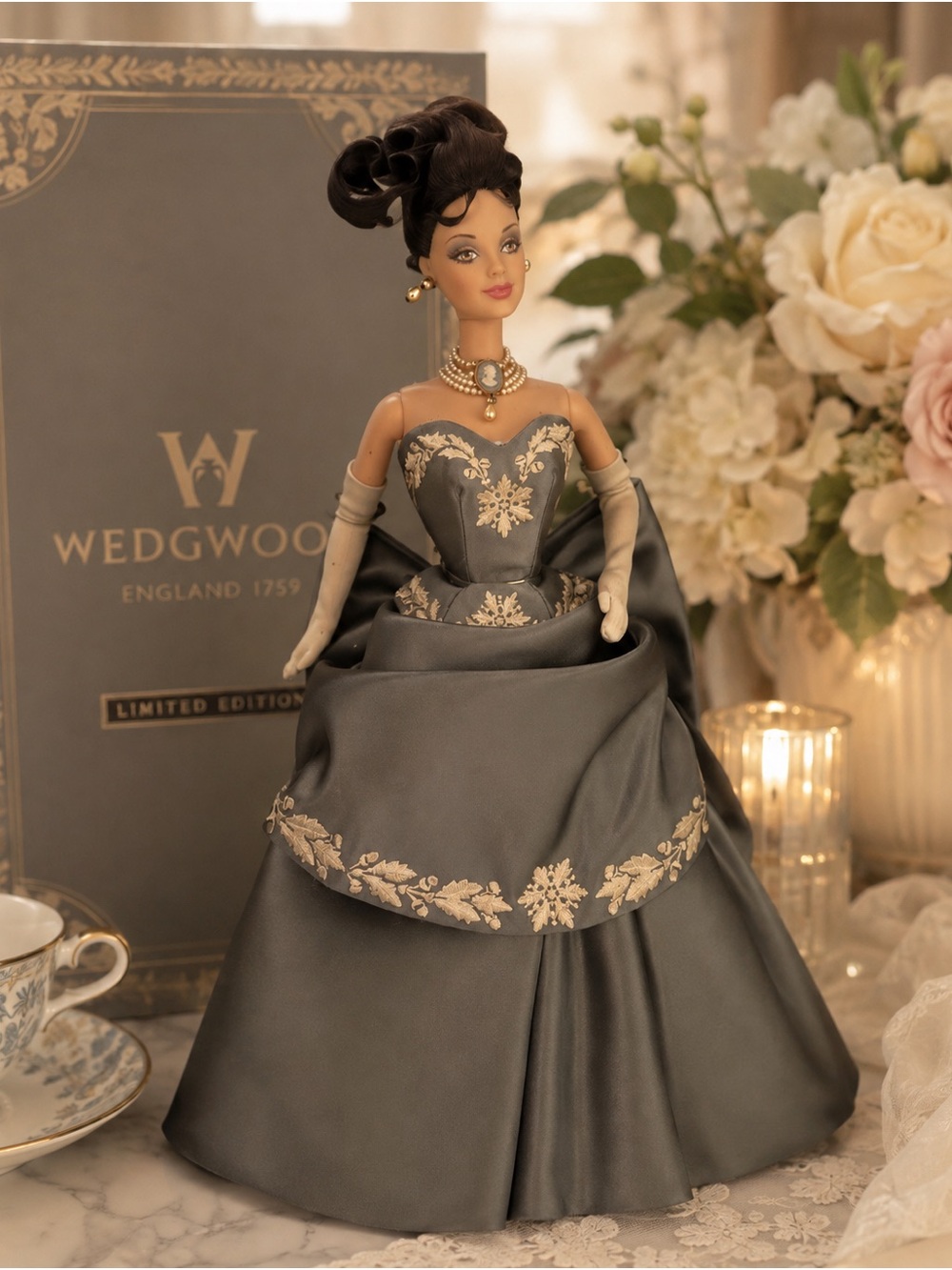 Wedgwood Blue and Gold Wedgwood Limited Edition Doll